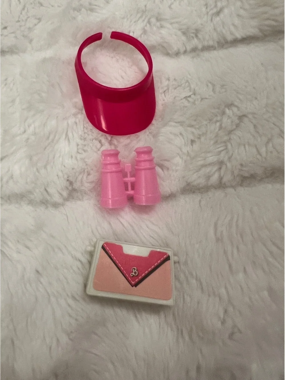 Vintage Barbie Doll Outfit Set Polka Dot Visor Heels Binoculars